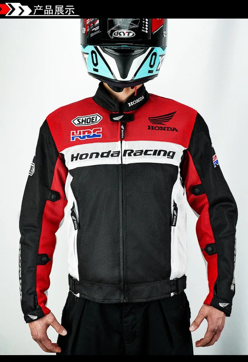 Honda jacket off-road motorcycle racing suit men's and women's summer anti fall breathable mesh jacket HRC cycling suit