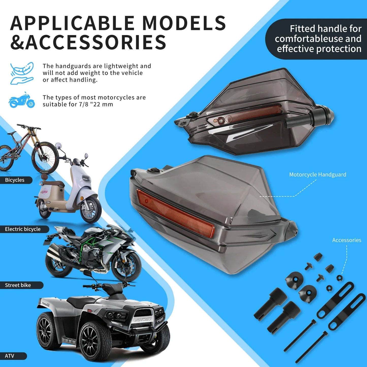 Motorcycle Hand Guard Handguard Shield Windproof Motorbike Motocross Universal Protector For Honda Yamaha Suzuki ATV