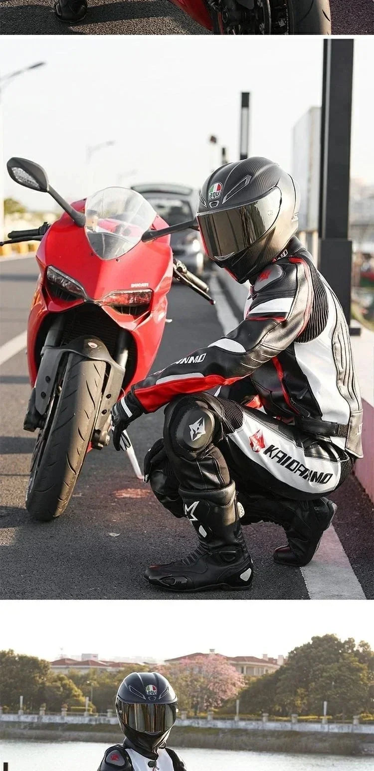 Motorcycle Jacket Male Waterproof Winter Warm Racing Suit Motorcycle Female Windproof Rain and Fall Leather Set