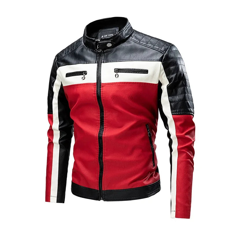Personalized Outdoor Motorcycle Riding Suits for Young People, Spring and Autumn Stand - Collar Zipper Casual Jackets. M-5XL