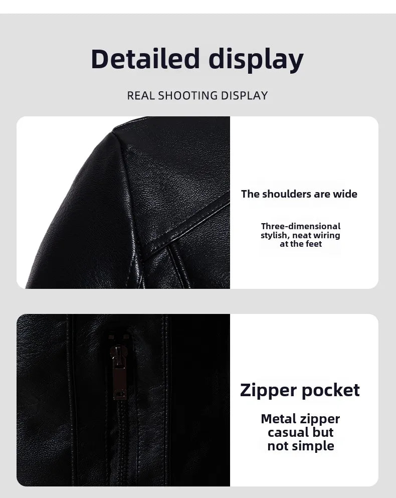 Motorcycle suit men's racing suit motorcycle suit protective equipment windproof and waterproof business casual leather jacket