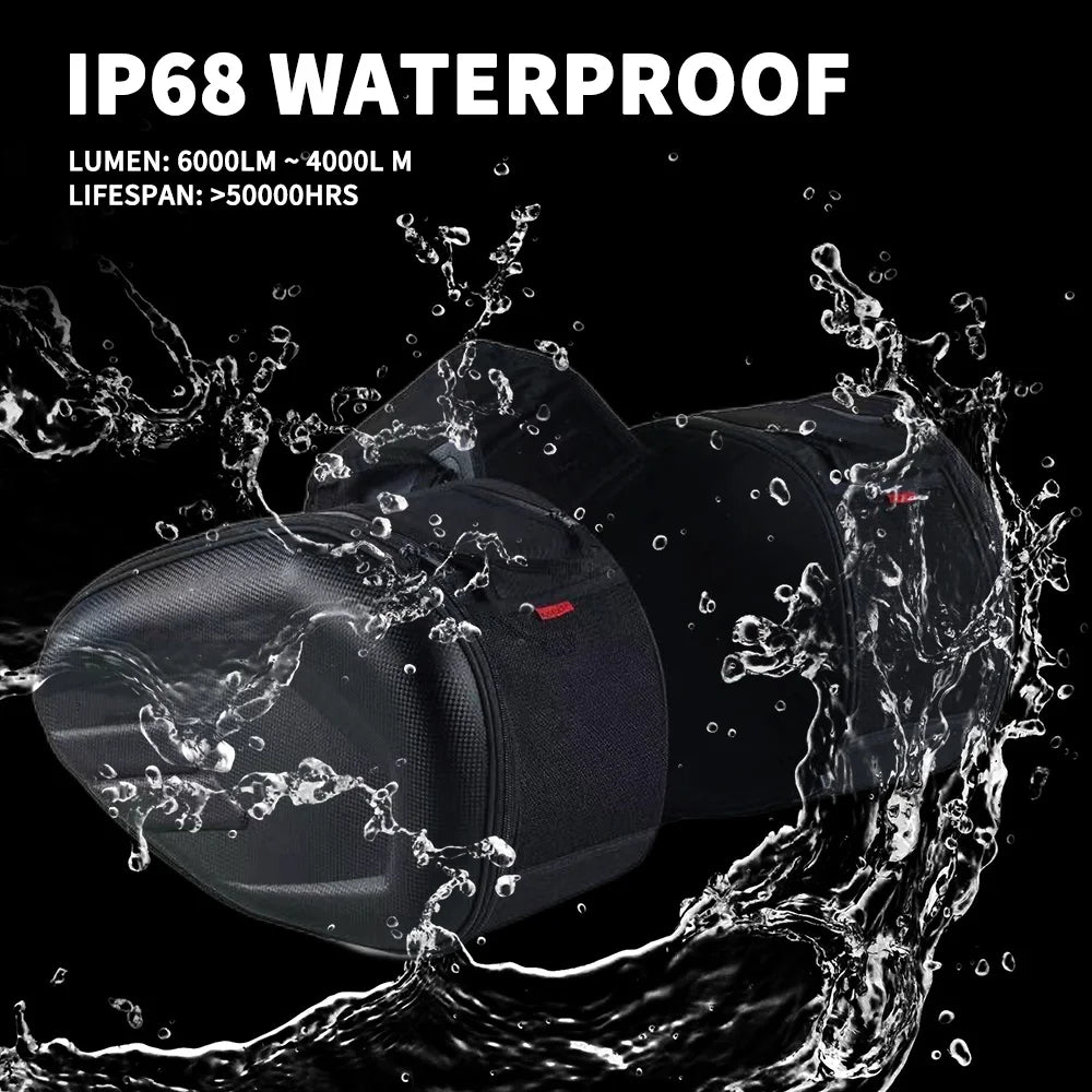 Black 36-58L Motorcycle Saddlebags Waterproof Scooter Tail Luggage Suitcase Saddle Bag Motorbike Side Helmet Riding Travel Bags