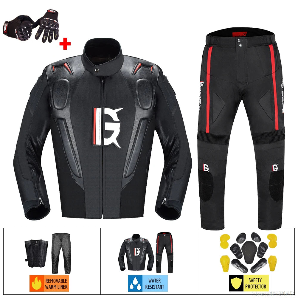 GHOST RACING Motorcycle Jacket Protective Gear Motorbike Riding moto jacket Waterproof windproof Moto Clothing Motorcycle Suits