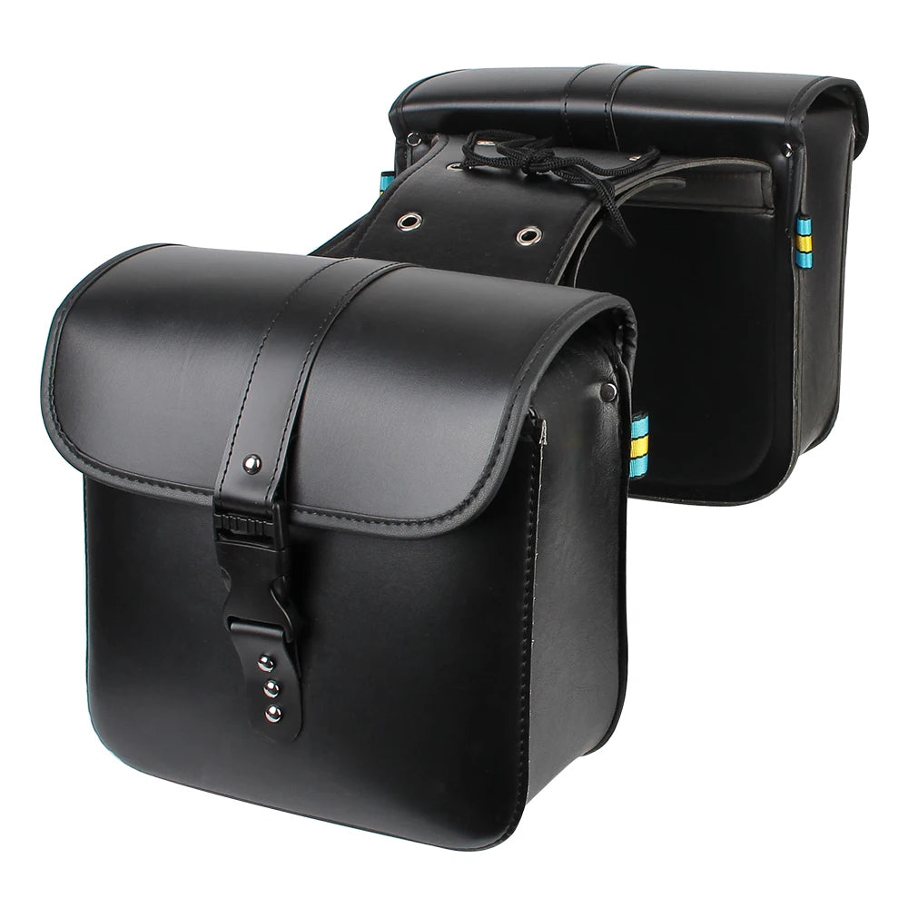 Motor Tail Luggage Suitcase Motorcycle Storage Tool Bag Side Luggage Saddle Bag Motorcycle Riding Travel Tank Bag PU Leather