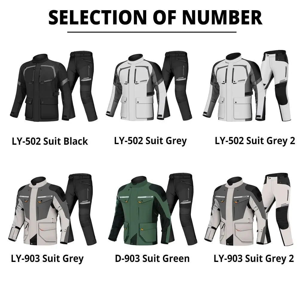 Motorcycle Jacket Pants Suit Men Cold-proof Waterproof Winter Motorbike Riding Moto Jacket Protective Gear Armor Clothing