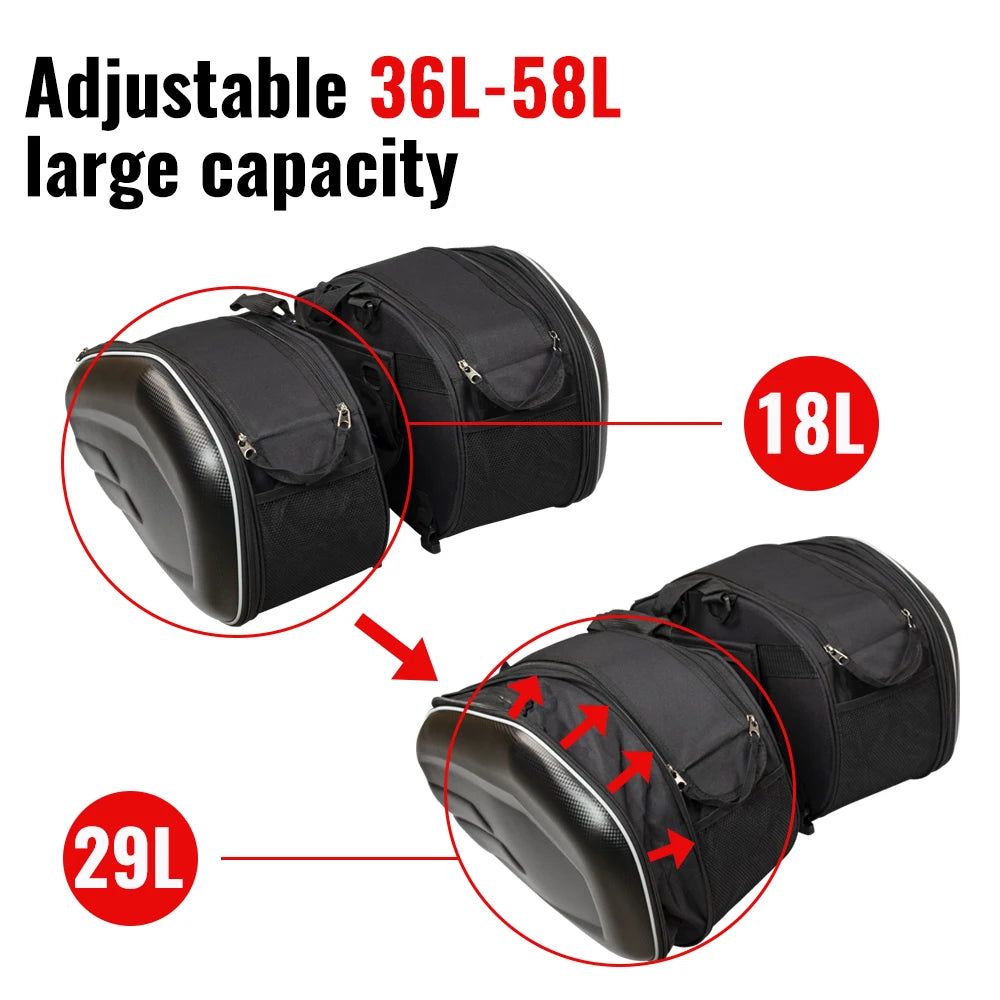 Motorcycle Accessories Waterproof Racing Race Helmet Travel Bags Suitcase Saddlebags Luggage Rear Seat Side Bag With Raincoat