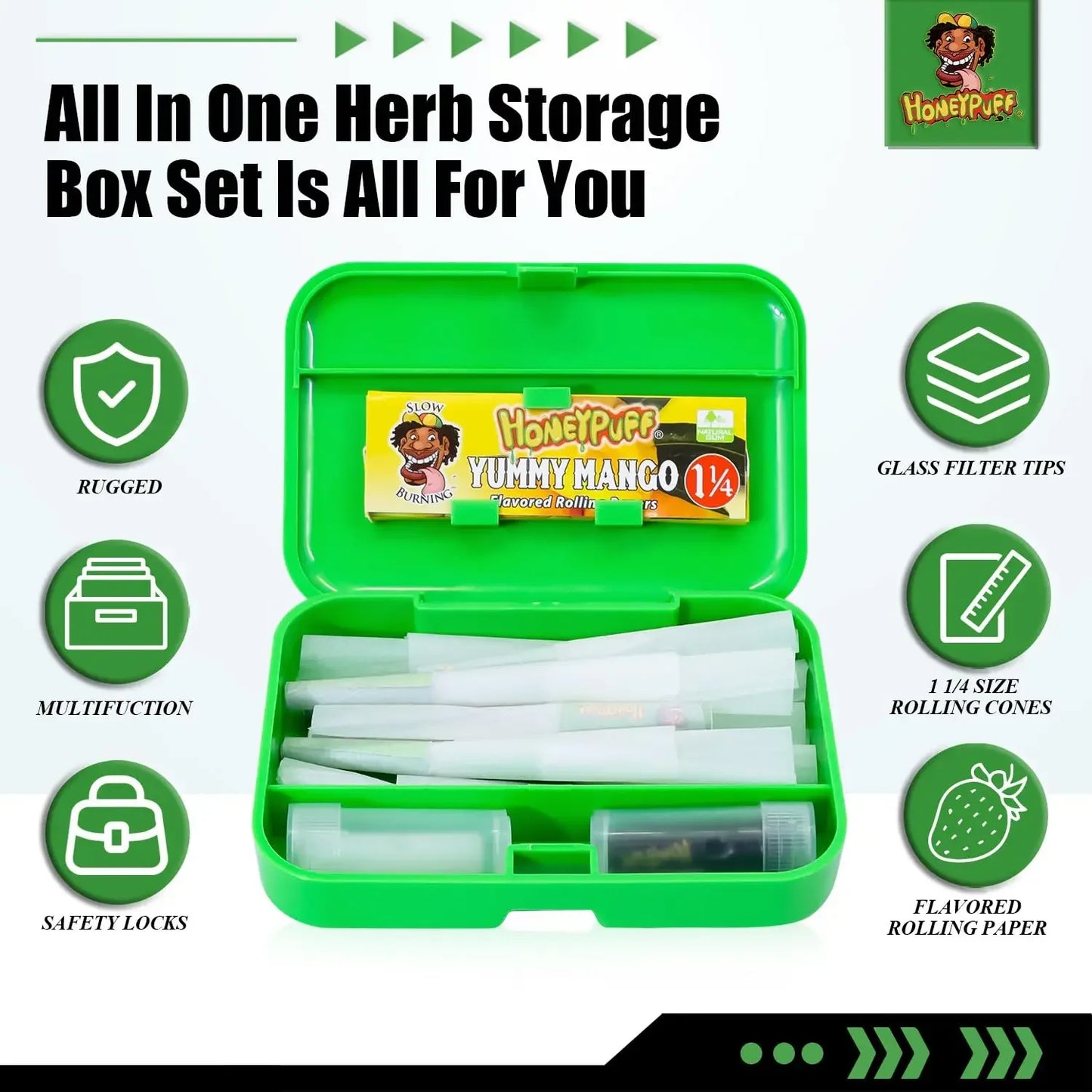 Portable Herb Tobacco Case 110mm Rolling Paper Storage Dry Herbal Horn Tube Cigarette Collection Box Smoking Pipe Accessories