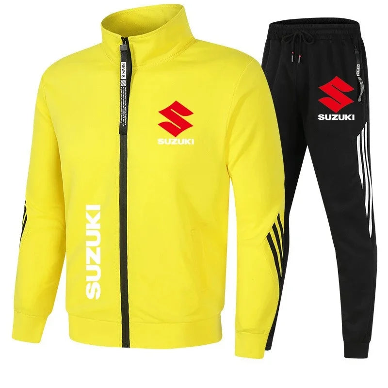 Suzuki off-road motorcycle riding suit, casual and fashionable hoodie, racing team uniform, outdoor men's and women's sportswear