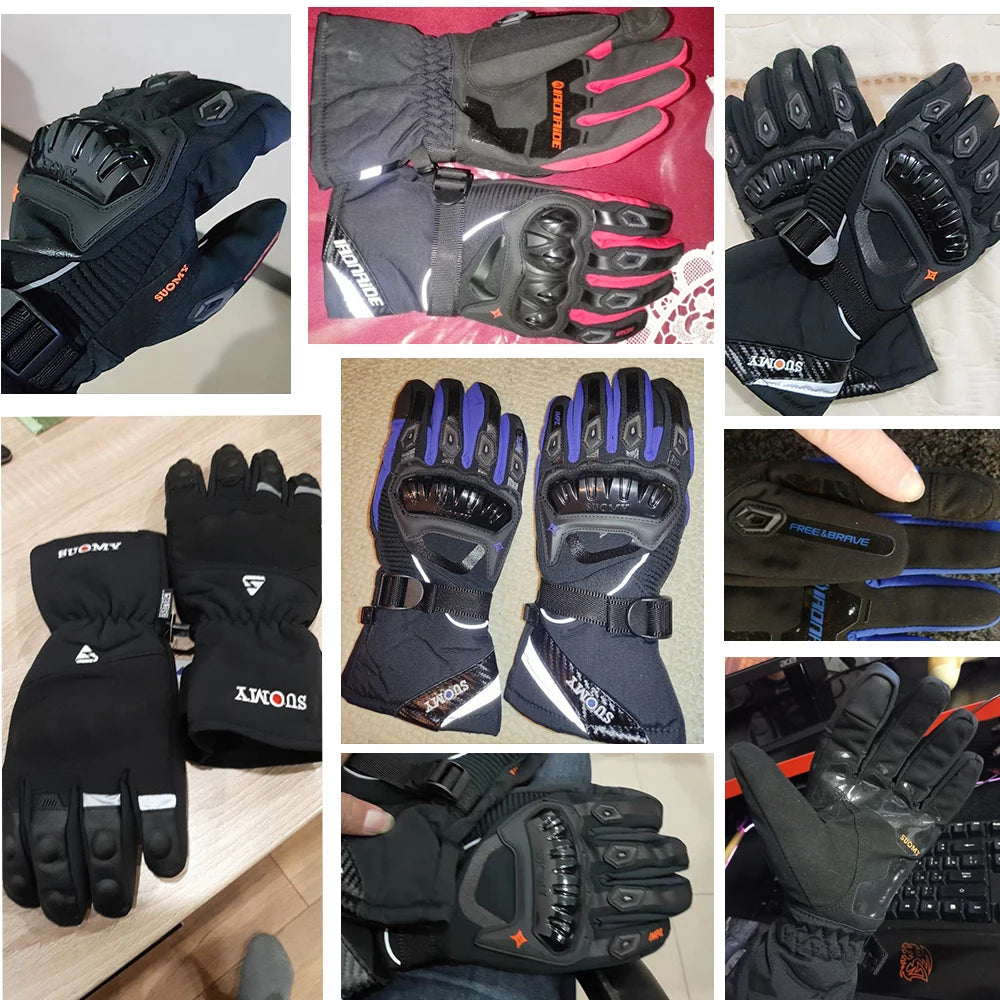 Motorcycle Gloves Windproof Waterproof Guantes Moto Men Motorbike Riding Gloves Touch Screen Moto Motocross Gloves Winter