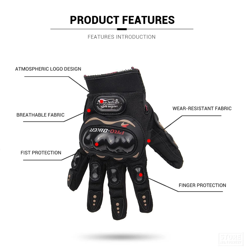 Motorcycle Gloves Windproof Waterproof Guantes Moto Men Motorbike Riding Gloves Touch Screen Moto Motocross Gloves Winter