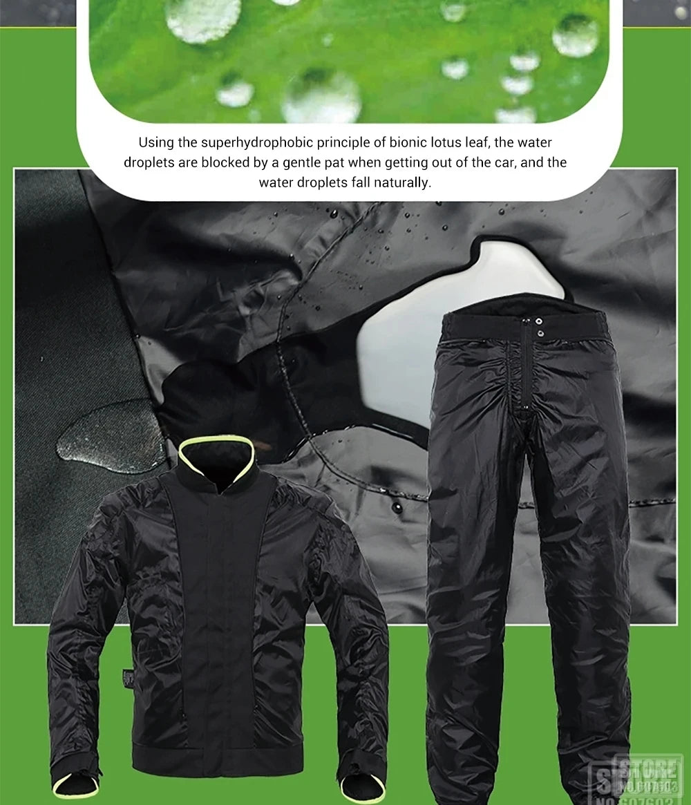 Waterproof Motorcycle Jacket + Pants Suit Summer Winter Body Armor Protective Gear Motocross Jacket Moto Protection Equipment