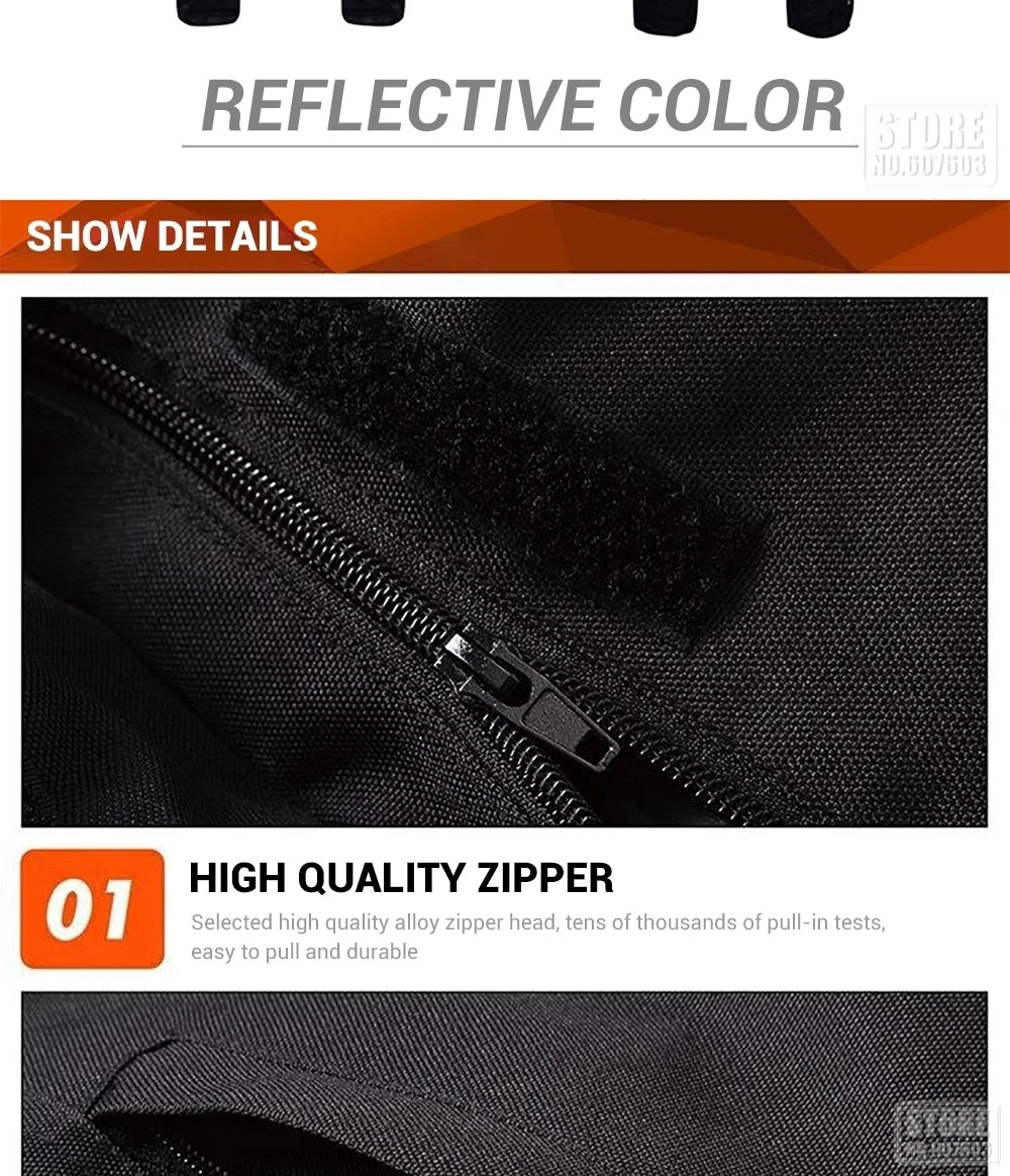 Waterproof Motorcycle Jacket + Pants Suit Summer Winter Body Armor Protective Gear Motocross Jacket Moto Protection Equipment