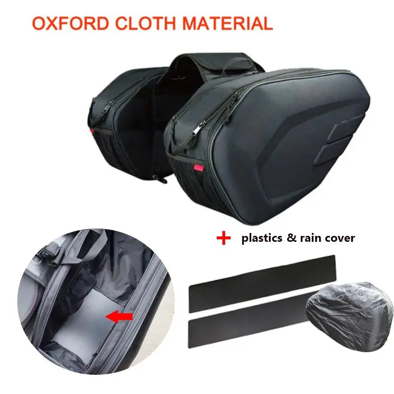 Motorcycle Accessories Waterproof Racing Race Helmet Travel Bags Suitcase Saddlebags Luggage Rear Seat Side Bag With Raincoat