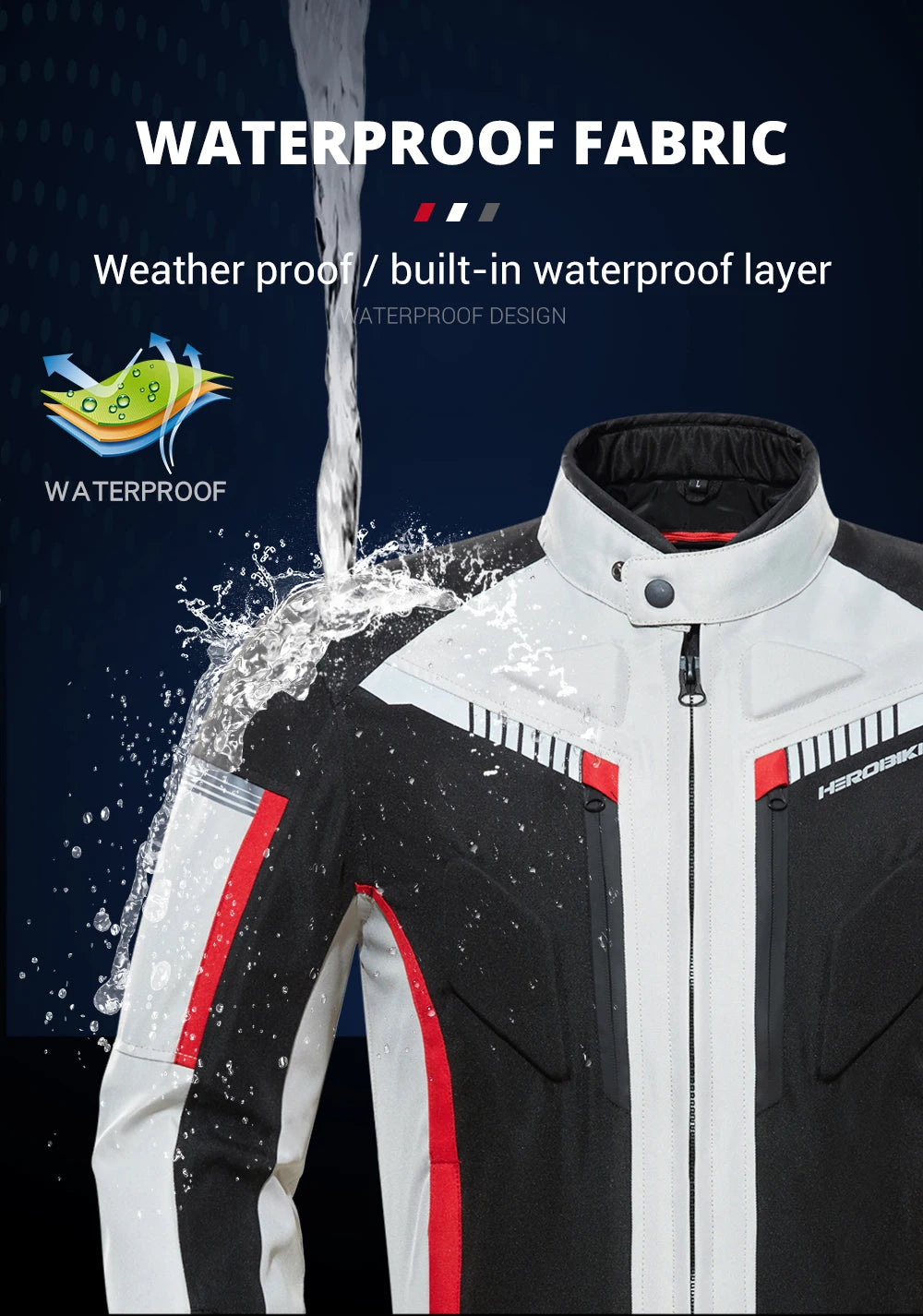 Waterproof Motorcycle Jackets Moto Jacket Pants Suit Motor Jacket For Men Women Interior Detachable Moto Clothes Keep Warm