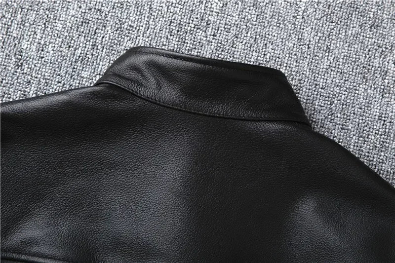 Men's Leather Motorcycle Jacket, Stylish & Sharp Fit, Rugged Biker Design, Free Shipping, Cool & Bold Look for Riders