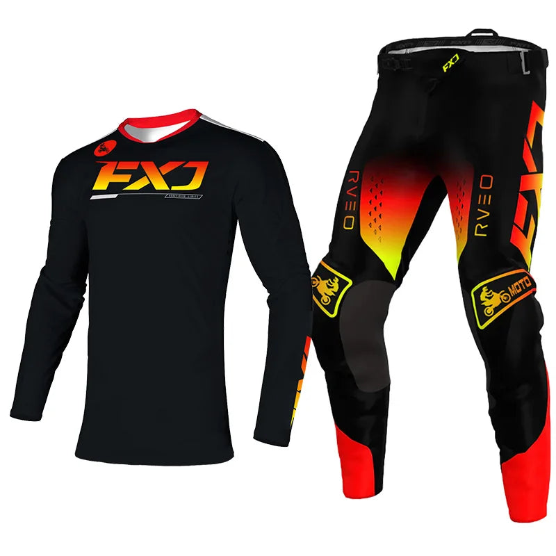 Enduro suit Motocross Jersey Pant Kits Off-road pink yellow blue mx mtb cross Motorcycle Mens Kits Women's white green red black
