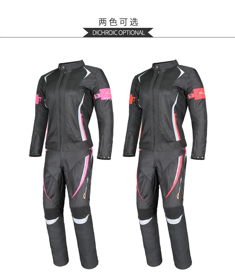 traje adventure motocicletaRidingTribe Motorcycle Riding Suit Women Slim  Racing Motocross Jackets Trousers Chaquetas De Moto