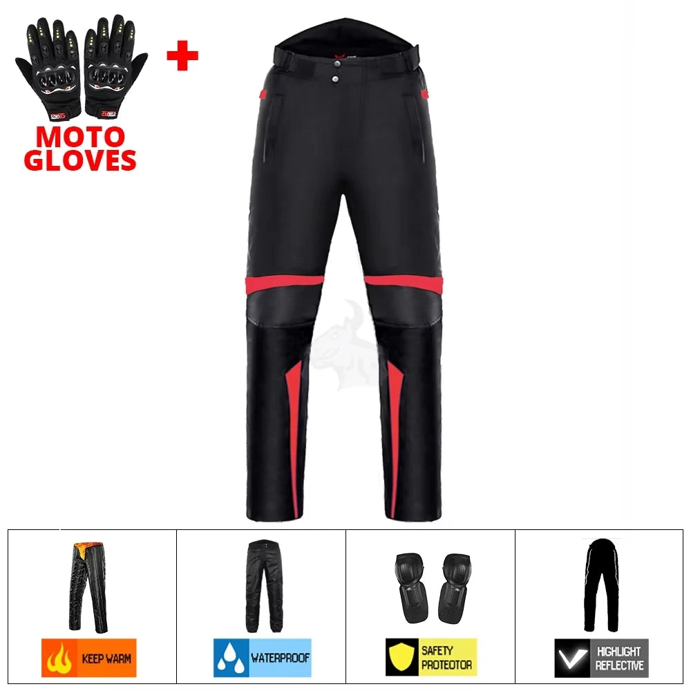 Waterproof Motorcycle Jacket + Pants Suit Summer Winter Body Armor Protective Gear Motocross Jacket Moto Protection Equipment