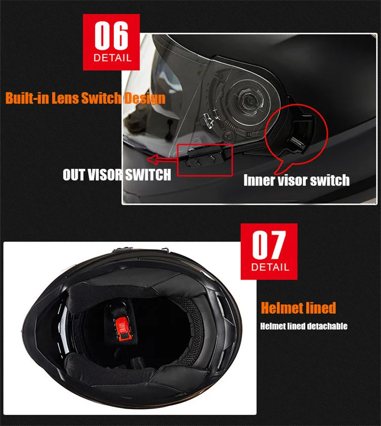 Full Face Motorcycle Helmets Latest Downhill Racing Motorbike Riding Casco Capacete De Moto DOT Approved For Men Women Kask GXT