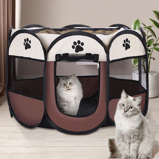 Pet nest pet dog cat delivery room foldable cat nest pet fence tent octagonal cage pet supplies