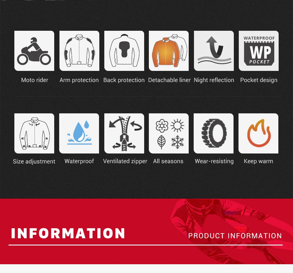 Waterproof Motorcycle Jackets Moto Jacket Pants Suit Motor Jacket For Men Women Interior Detachable Moto Clothes Keep Warm