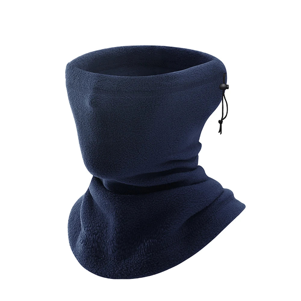 Motorcycle Warm Scarf Fleece Ski Mask Windproof Polar Fleece Cycling Drawstring Thickened Autumn Winter Unisex Face Cover