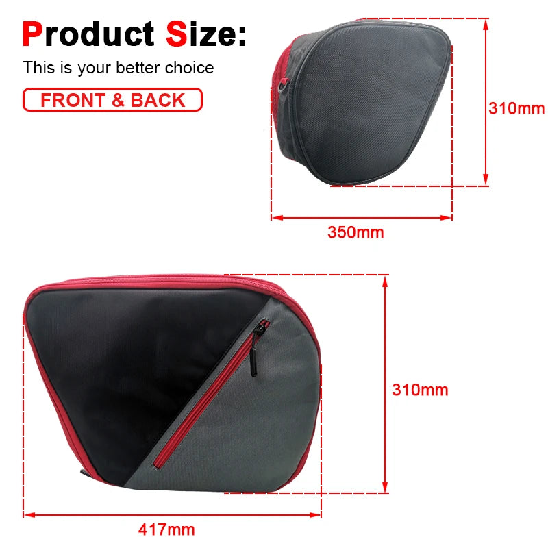 Motorcycle Suitcases Inner Bags Toolbox Tail Box Pannier Saddlebag For YAMAHA Tracer 9 Tracer9 GT Waterproof Motorcycle Bag