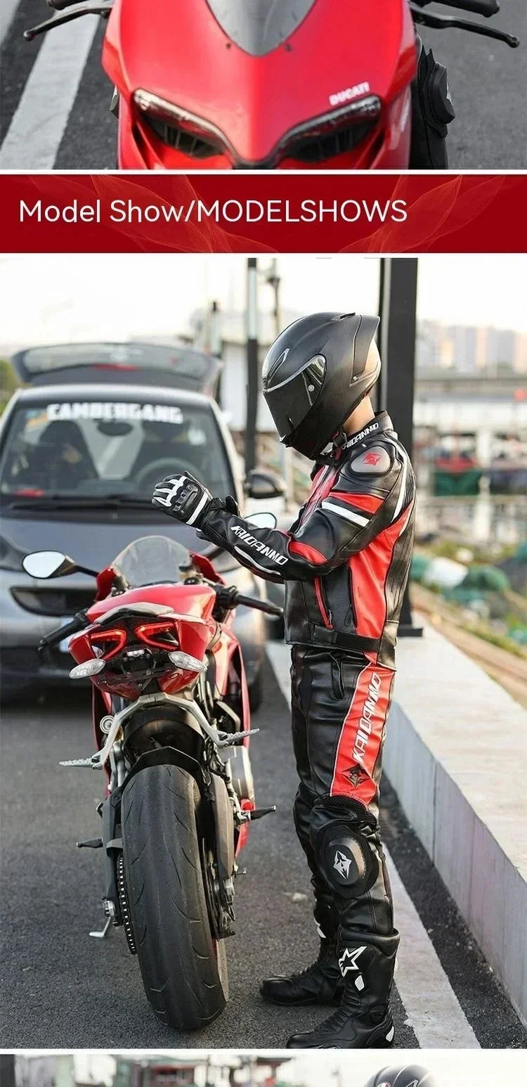 Motorcycle Jacket Male Waterproof Winter Warm Racing Suit Motorcycle Female Windproof Rain and Fall Leather Set