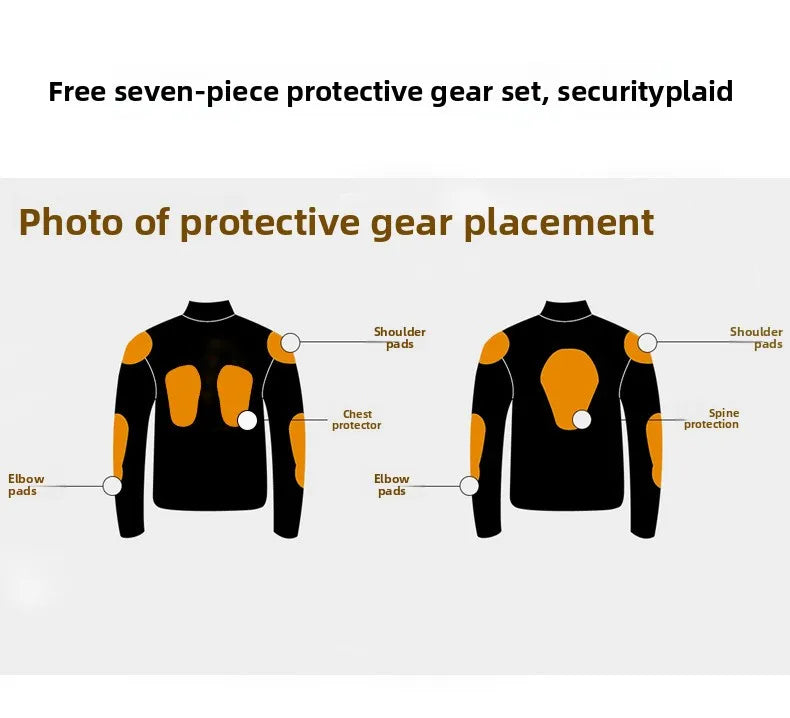 Motorcycle Racing Suit CE Anti Fall Rally Suit Wear-resistant Men's Motorcycle Riding Jacket and Pants Removable Lining