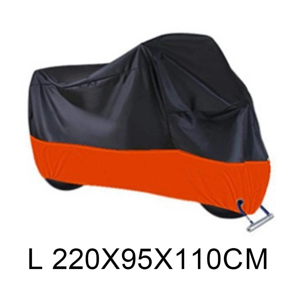 Motorcycle Cover Waterproof All Season Dustproof UV Protective Outdoor Indoor Scooter 190T Wear-resistant Fabric Motorbike Cover