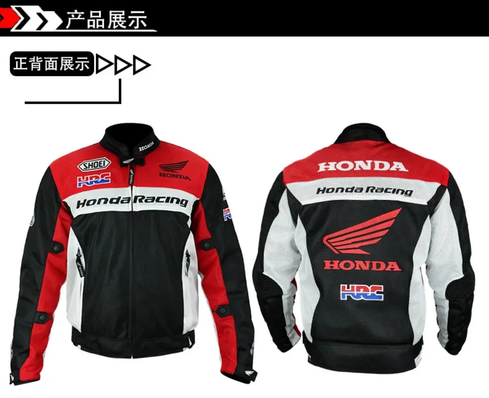Honda jacket off-road motorcycle racing suit men's and women's summer anti fall breathable mesh jacket HRC cycling suit