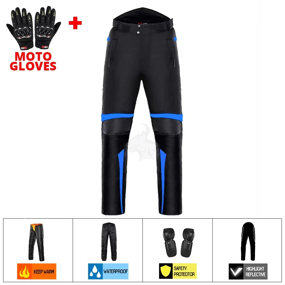 Waterproof Motorcycle Jacket + Pants Suit Summer Winter Body Armor Protective Gear Motocross Jacket Moto Protection Equipment