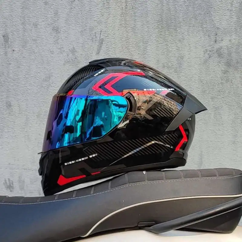 Motorcycle Helmet  four seasons LVS  Professional racing dual lens safety helmet motorcycle full face protector, approved by DOT