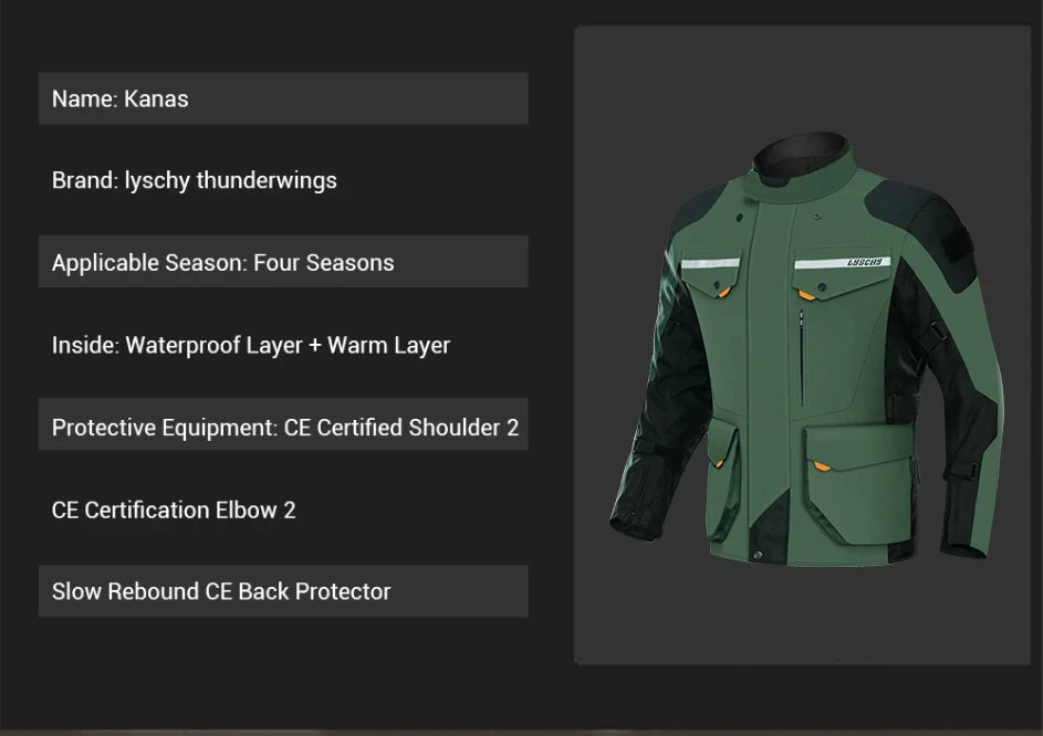 Motorcycle Jacket Pants Suit Men Cold-proof Waterproof Winter Motorbike Riding Moto Jacket Protective Gear Armor Clothing