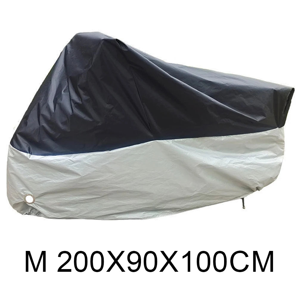 Motorcycle Cover Waterproof All Season Dustproof UV Protective Outdoor Indoor Scooter 190T Wear-resistant Fabric Motorbike Cover
