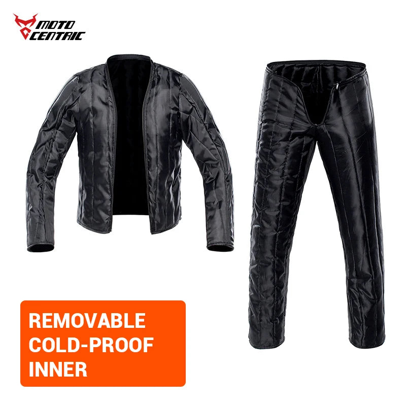 Waterproof Motorcycle Jacket + Pants Suit Summer Winter Body Armor Protective Gear Motocross Jacket Moto Protection Equipment