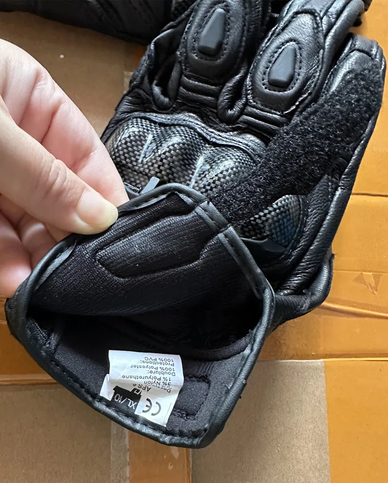 Motorcycle Gloves Afs6 Afs10 Afs18  Security Protection Windproof  Motocross Mittens Touch Screen Men's Leather Motorbike Glove