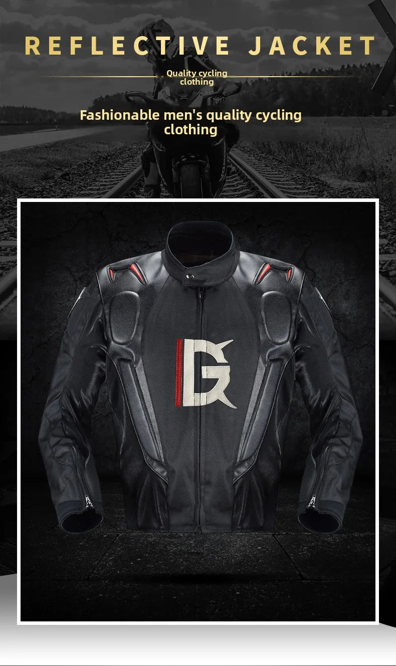 Motorcycle Racing Suit CE Anti Fall Rally Suit Wear-resistant Men's Motorcycle Riding Jacket and Pants Removable Lining