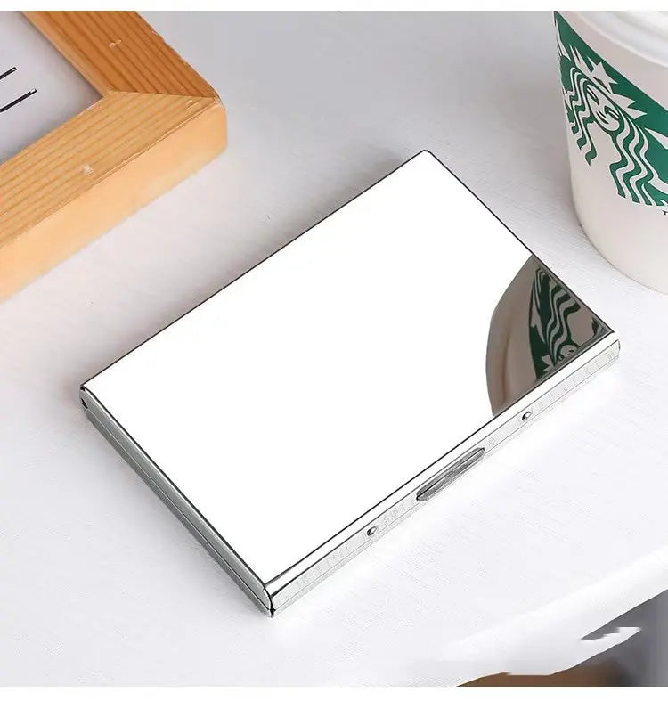 Antitheft ANTI Rfid Blocking ID Bank Credit Card Holder Wallets Men Slim Thin Aluminum Box Metal Mini Minimalist Cardholder Case