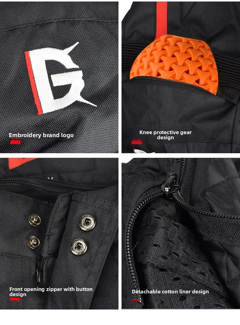 Motorcycle Racing Suit CE Anti Fall Rally Suit Wear-resistant Men's Motorcycle Riding Jacket and Pants Removable Lining