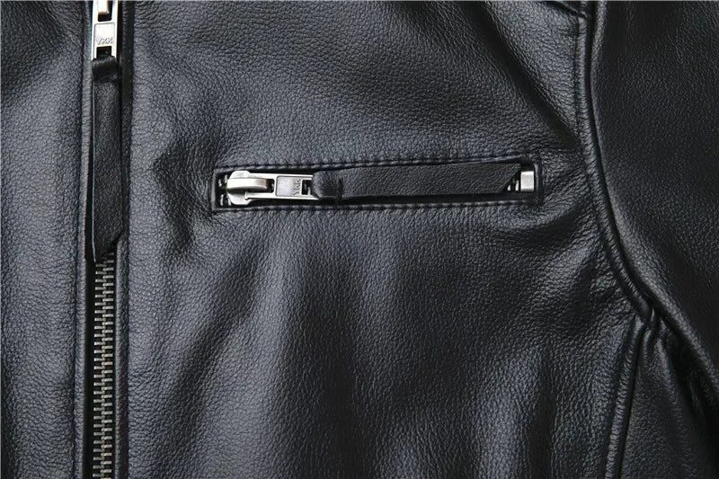 Men's Leather Motorcycle Jacket, Stylish & Sharp Fit, Rugged Biker Design, Free Shipping, Cool & Bold Look for Riders