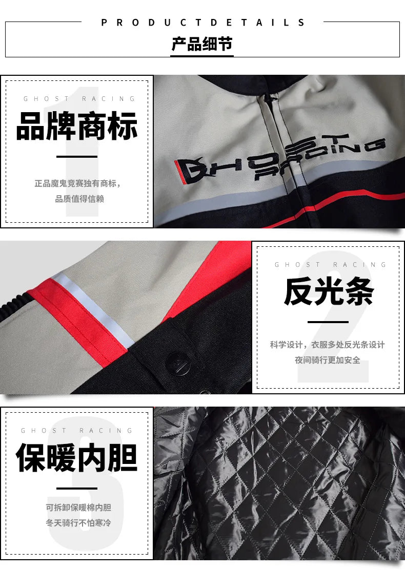 Motorcycle Racing Jacket Waterproof Dirt Bike Pants Set With Protection Racing Suit Motocross Jacket Motor Suit Protective Gear