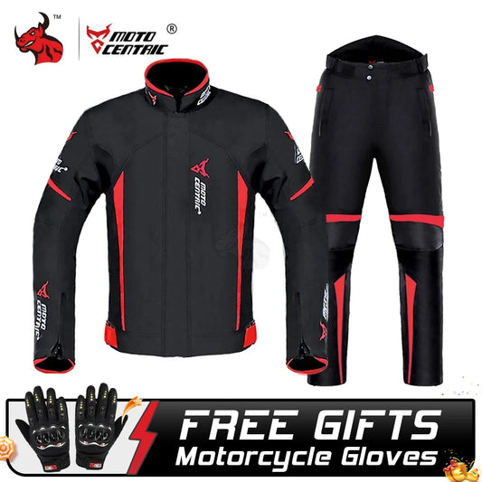 Waterproof Motorcycle Jacket + Pants Suit Summer Winter Body Armor Protective Gear Motocross Jacket Moto Protection Equipment