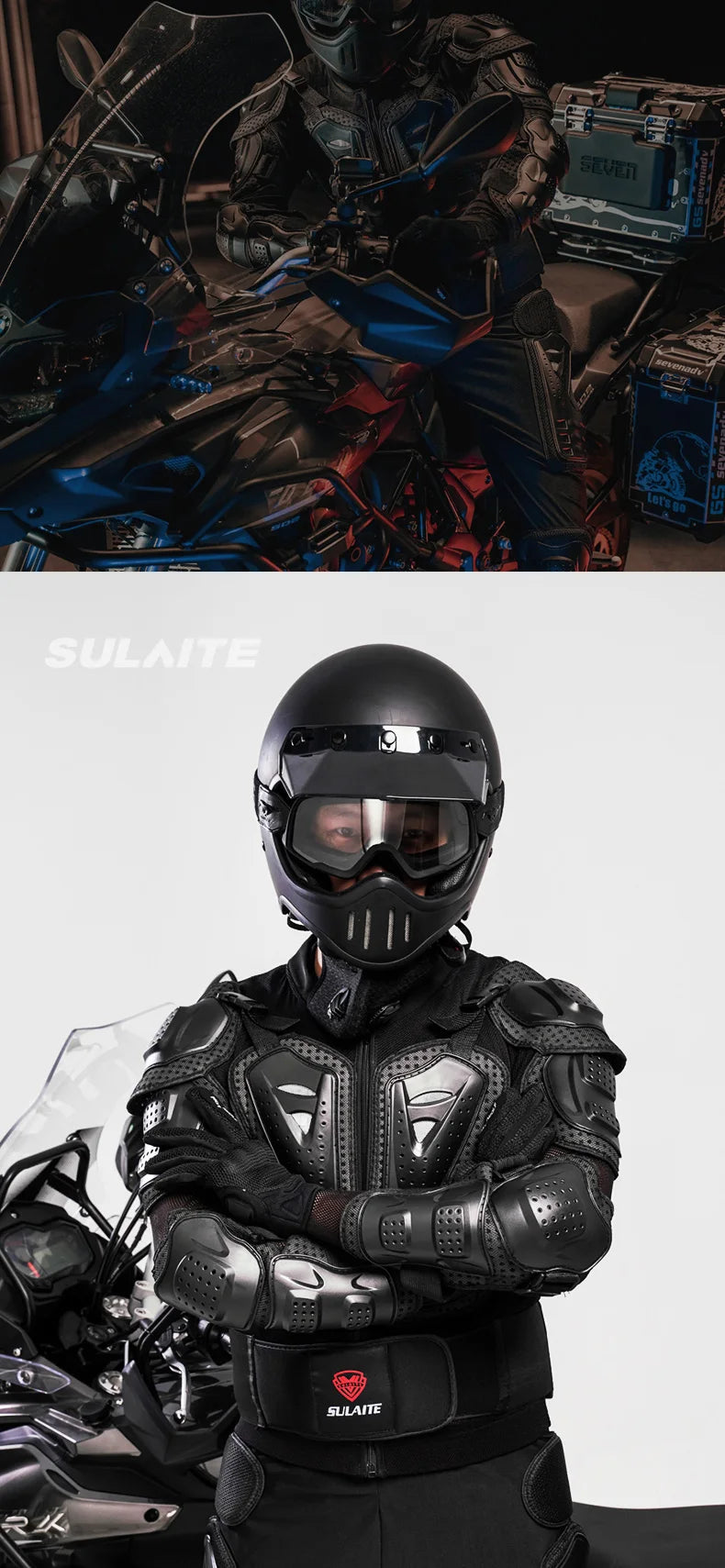 SULAITE Motorcycle Jacket Racing Armor Protector ATV Motocross Body Protection Jacket Clothing Protective Gear