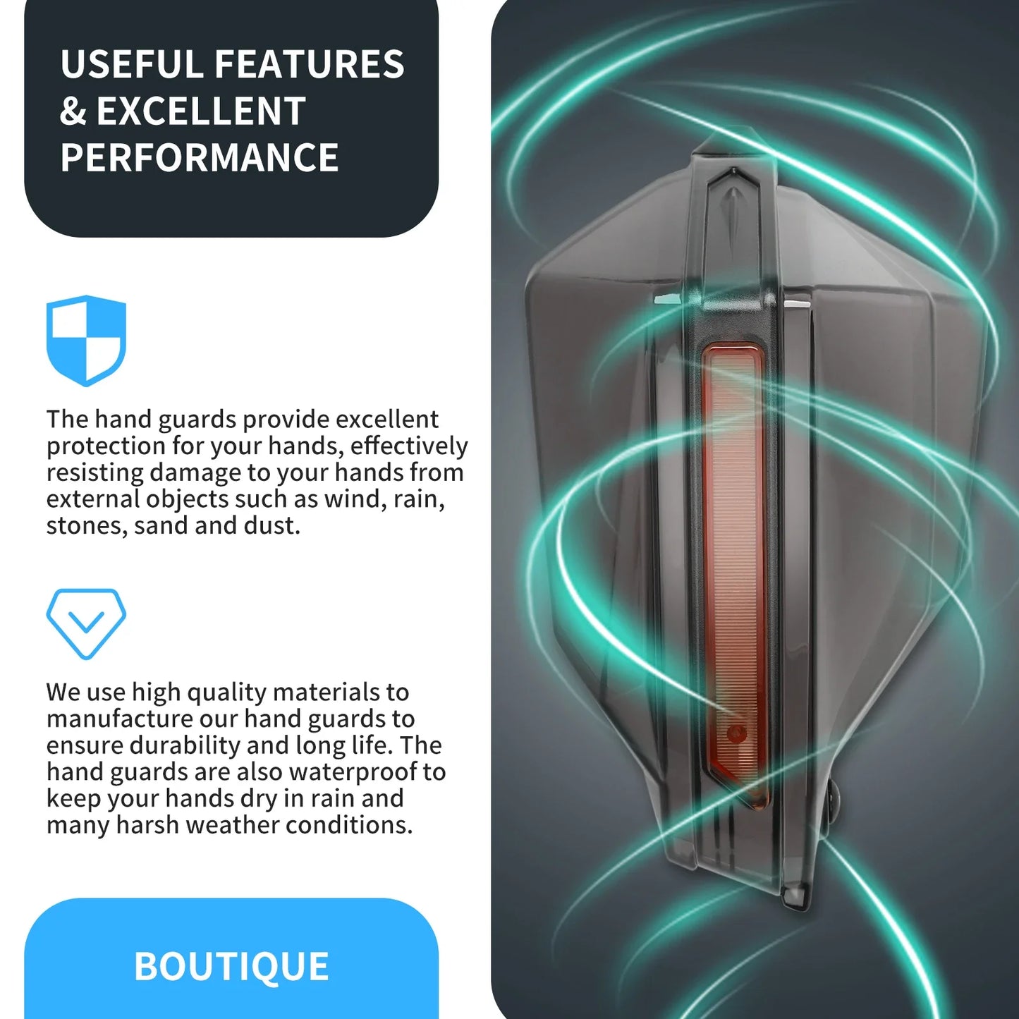 Motorcycle Hand Guard Handguard Shield Windproof Motorbike Motocross Universal Protector For Honda Yamaha Suzuki ATV