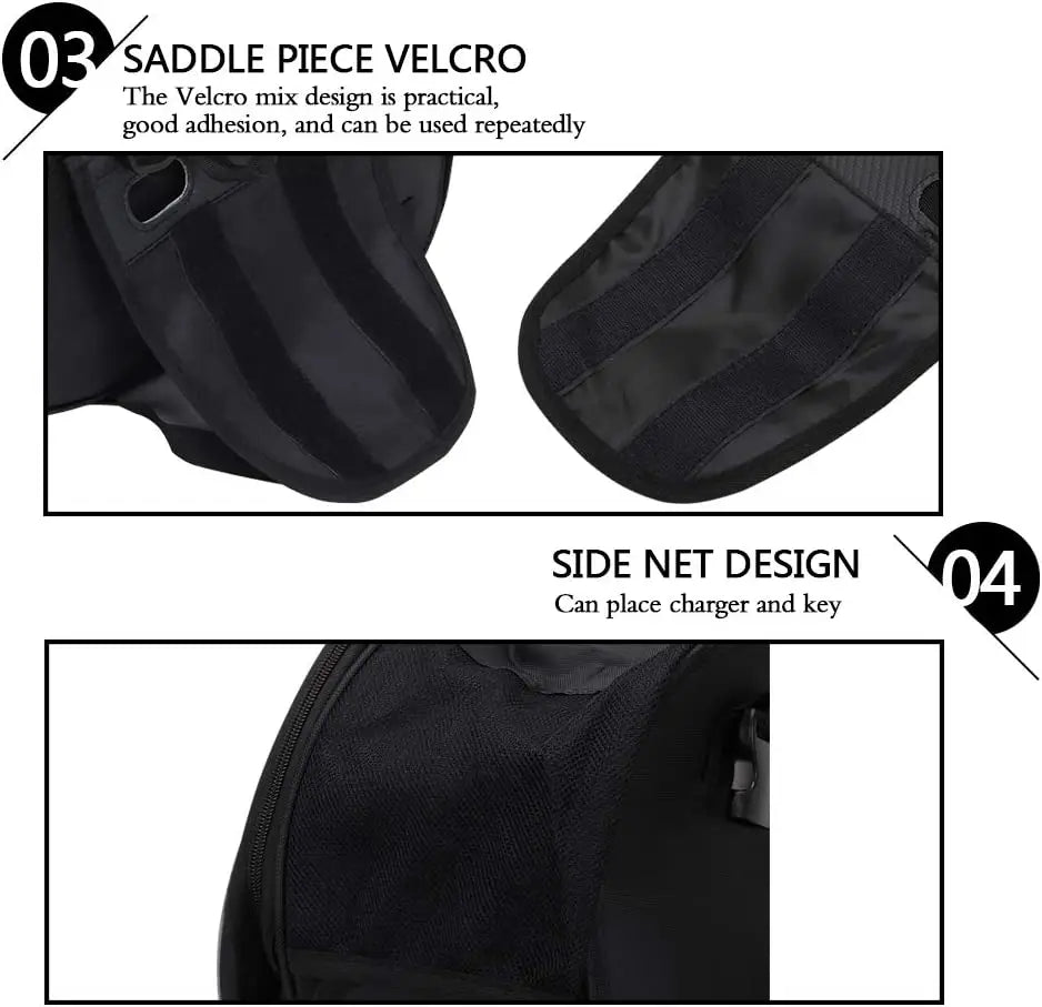 Black 36-58L Motorcycle Saddlebags Waterproof Scooter Tail Luggage Suitcase Saddle Bag Motorbike Side Helmet Riding Travel Bags