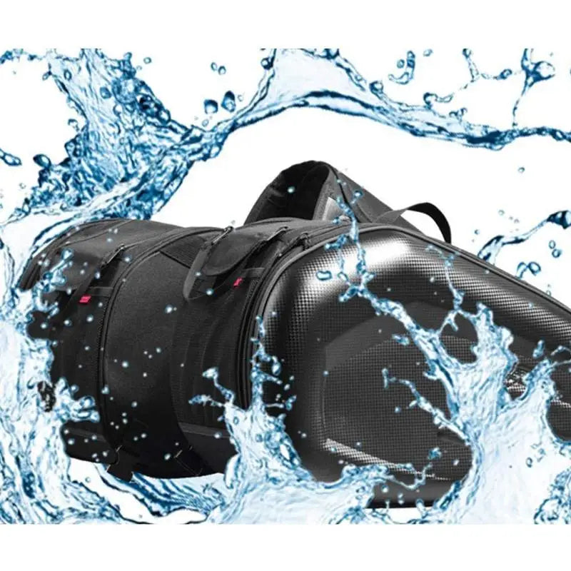 Black 36-58L Motorcycle Saddlebags Waterproof Scooter Tail Luggage Suitcase Saddle Bag Motorbike Side Helmet Riding Travel Bags