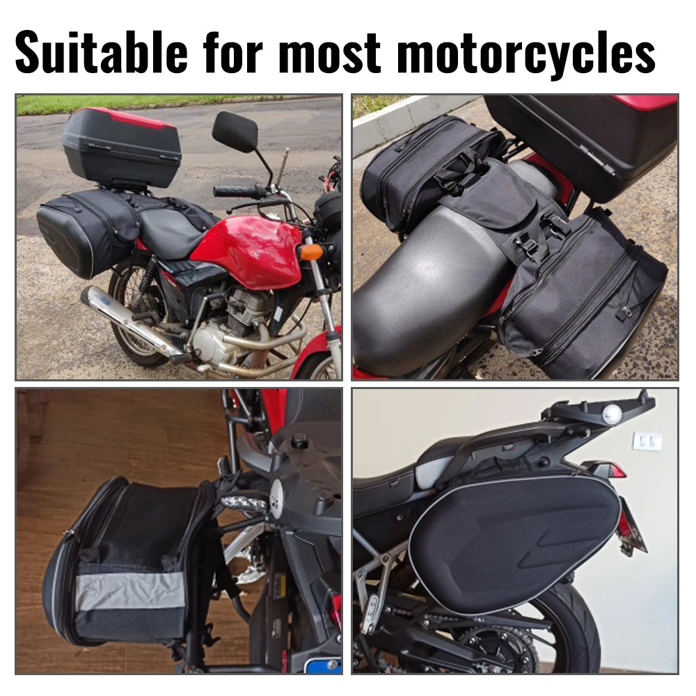 Motorcycle Accessories Waterproof Racing Race Helmet Travel Bags Suitcase Saddlebags Luggage Rear Seat Side Bag With Raincoat