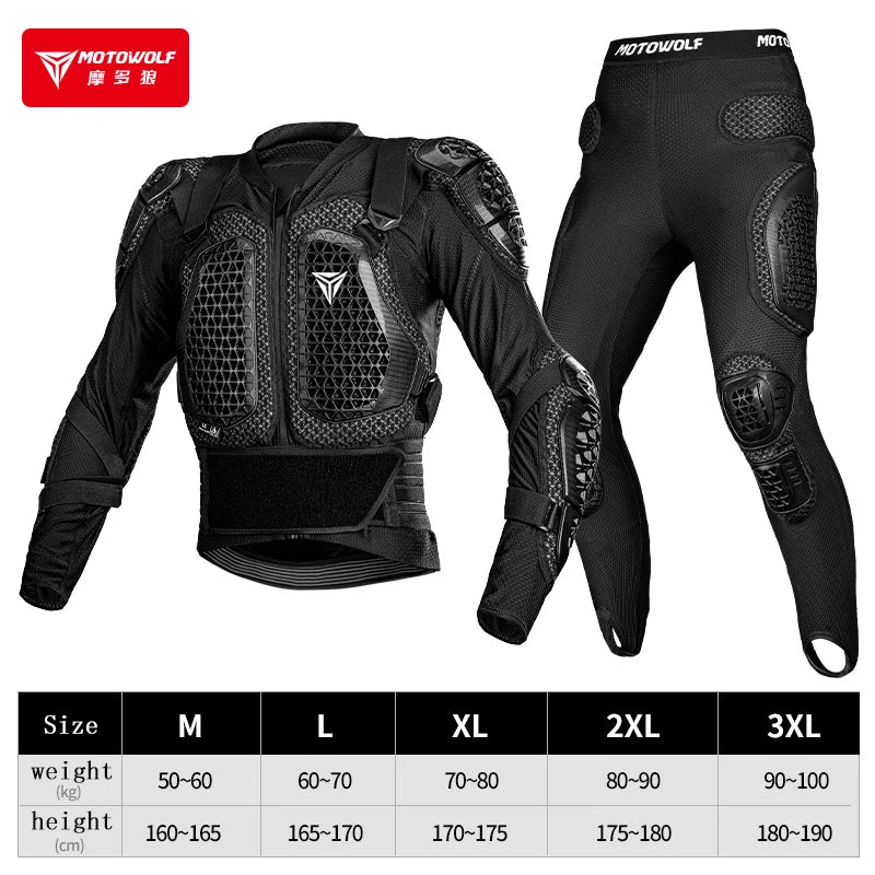 Motorcycle Body Armor Four Seasons Anti-fall Motorbike Riding Armor Full Body Equipment Motocross  Armor Protective Clothing