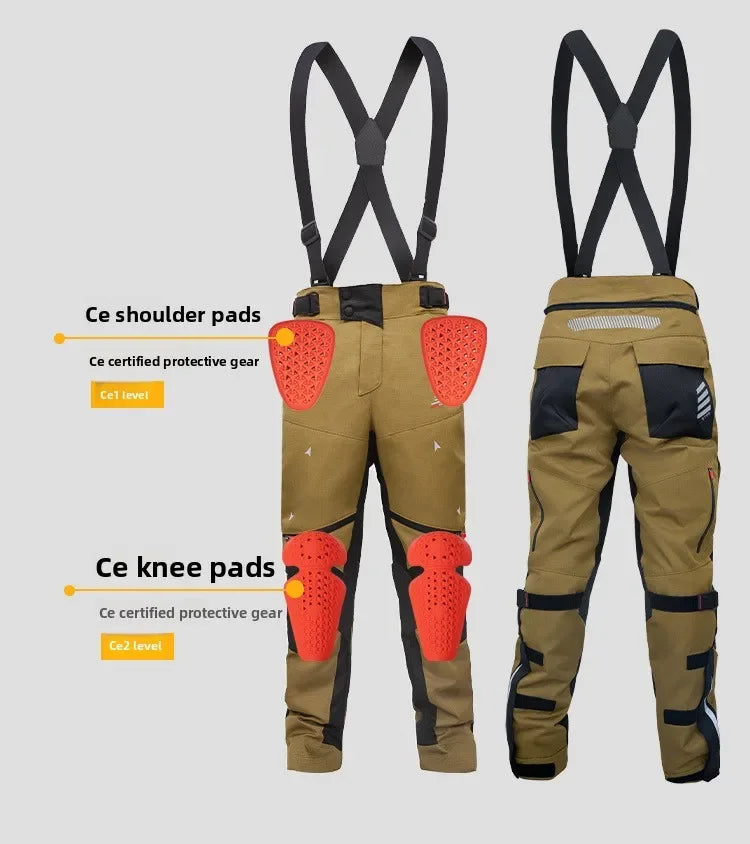 Motorcycle Riding Suit Men Rally Set Autumn Winter Windproof Waterproof Warm and Anti-fall Jacket and Pants M-5XL